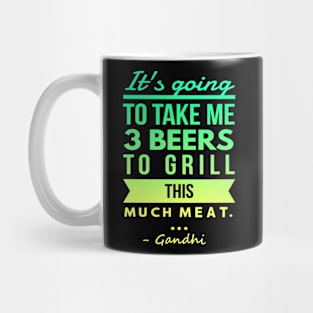 Gandhi Grilling up the Laughs Mug